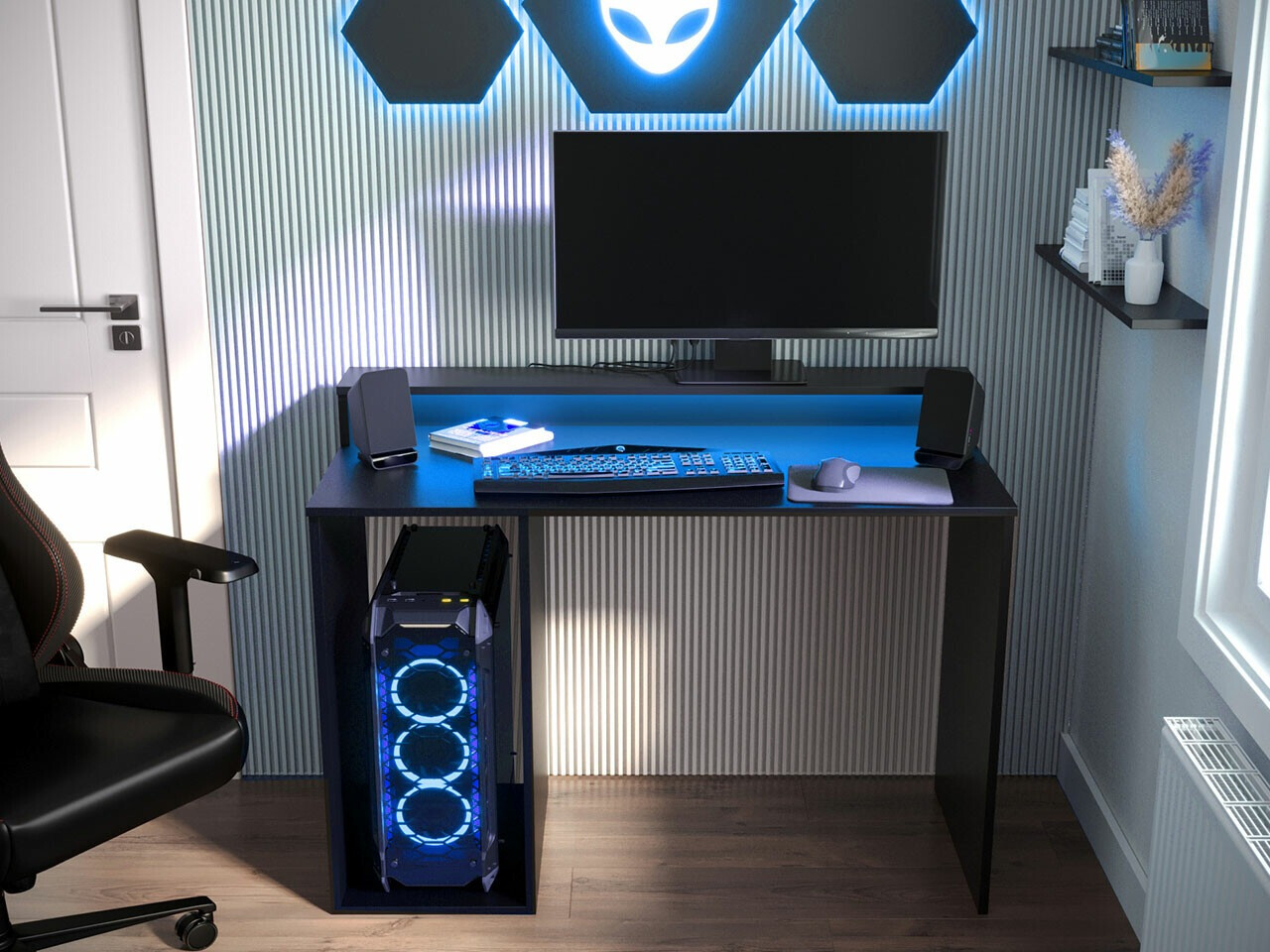 Gaming desk Lila I (Black)