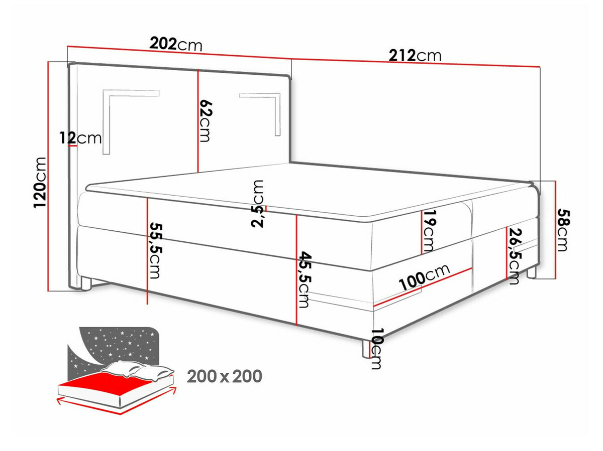 Continental bed Vallis (Fresh 13)