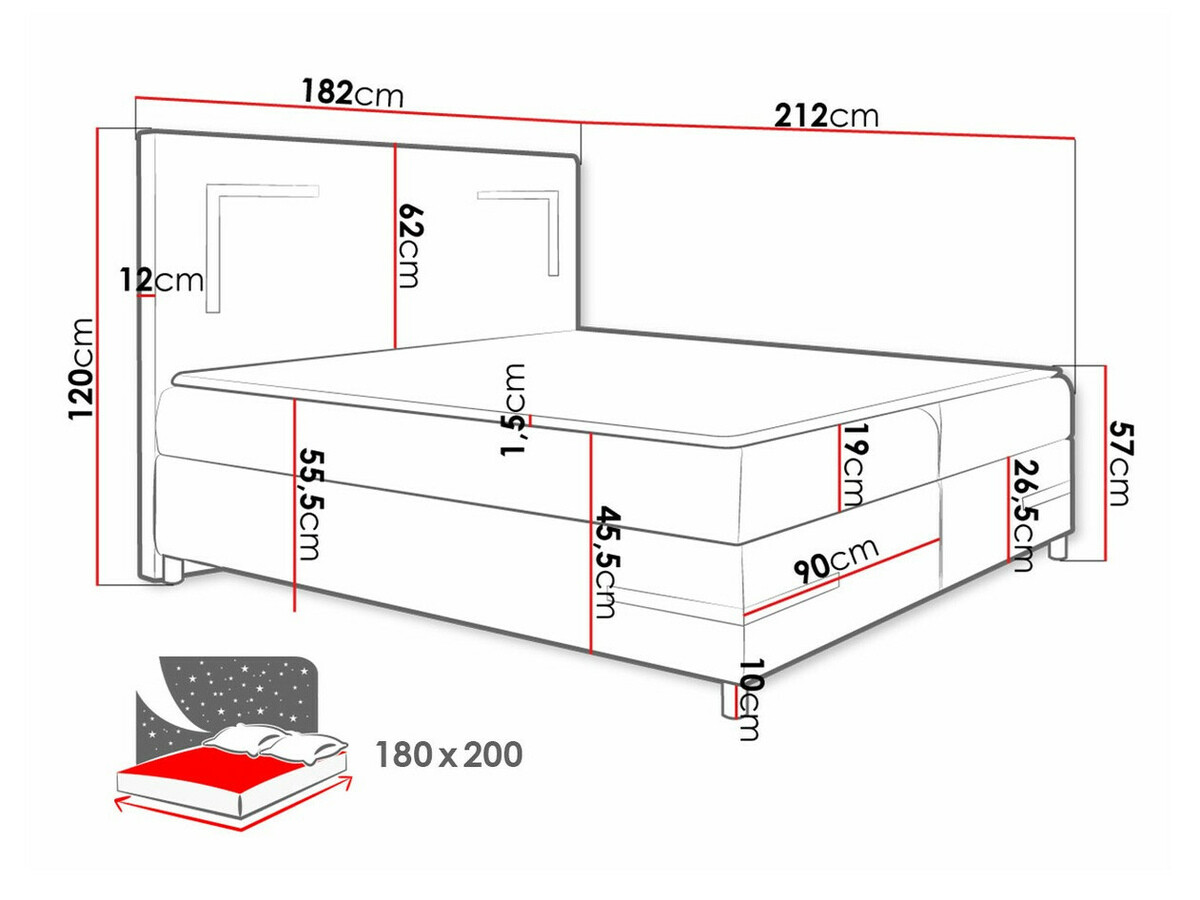 Continental bed Vallis (Soft 011)