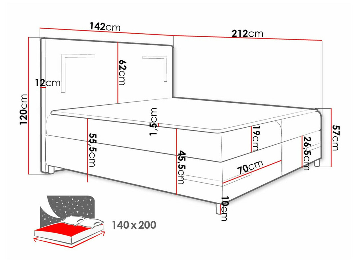 Continental bed Vallis (Soft 033)