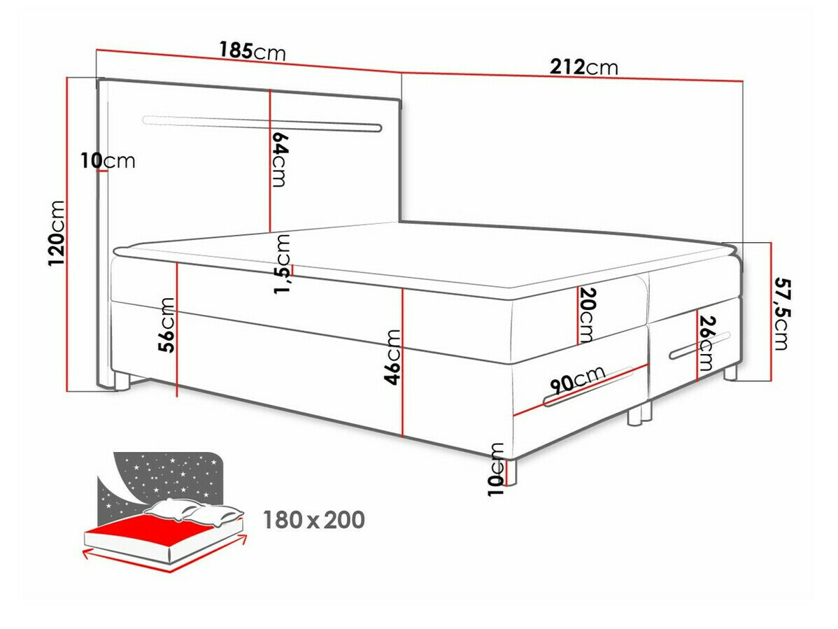 Continental bed Pluvia (Fresh 4)
