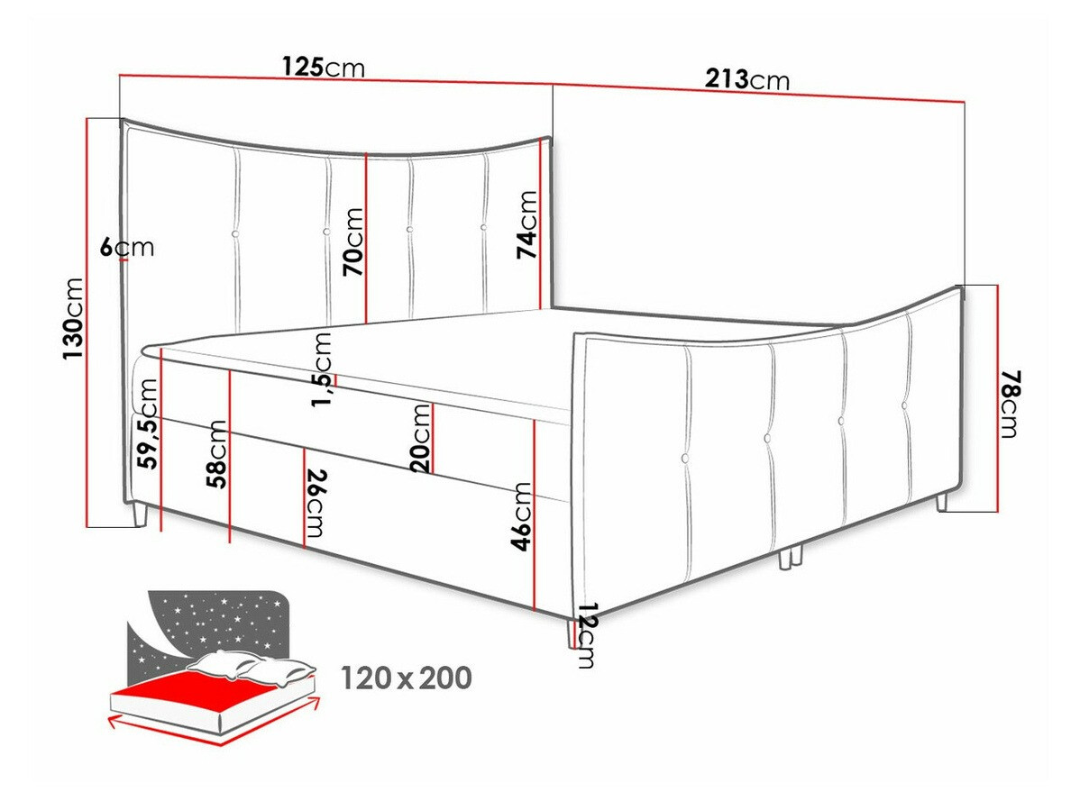 Continental bed Fons (Fresh 14)