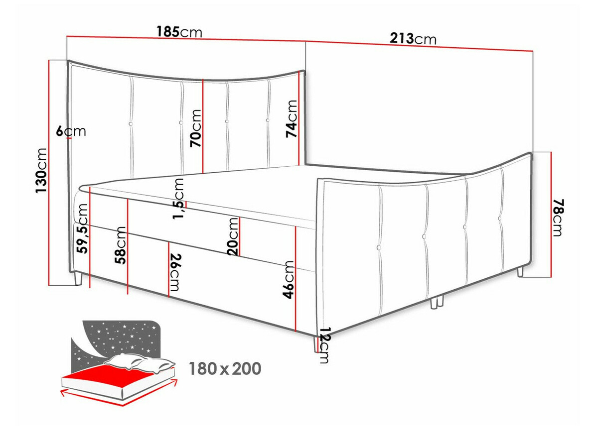 Continental bed Fons (Fresh 14)