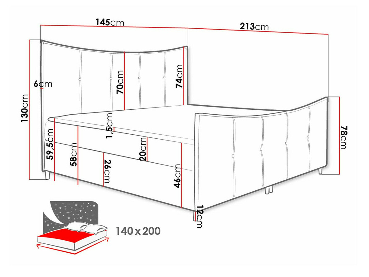 Continental bed Fons (Fresh 37)