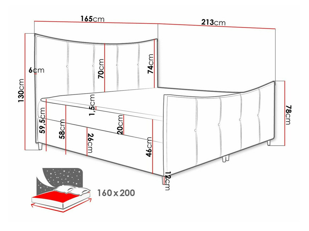 Continental bed Fons (Fresh 8)