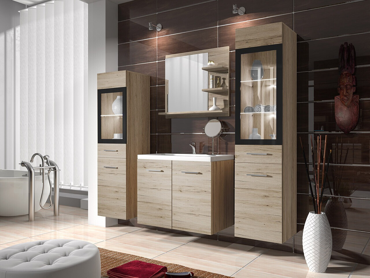 Bathroom set Scientia IV (San Remo oak)