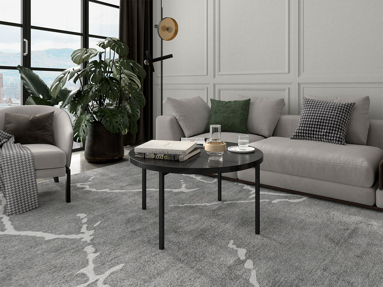 Coffee table Providence 178 (Glossy black + Black)