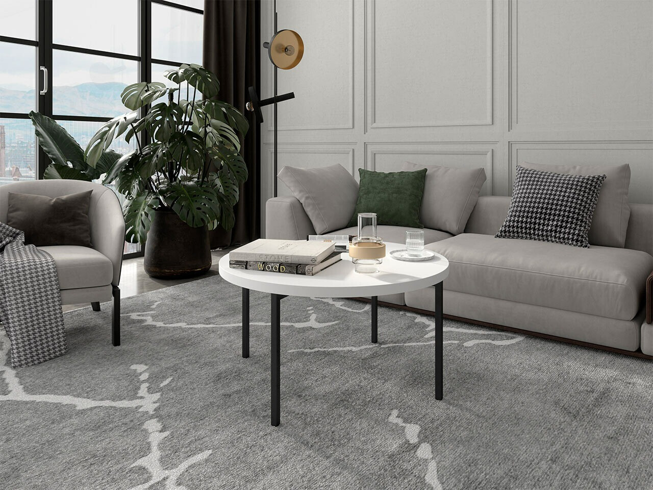 Coffee table Providence 178 (White + Black)