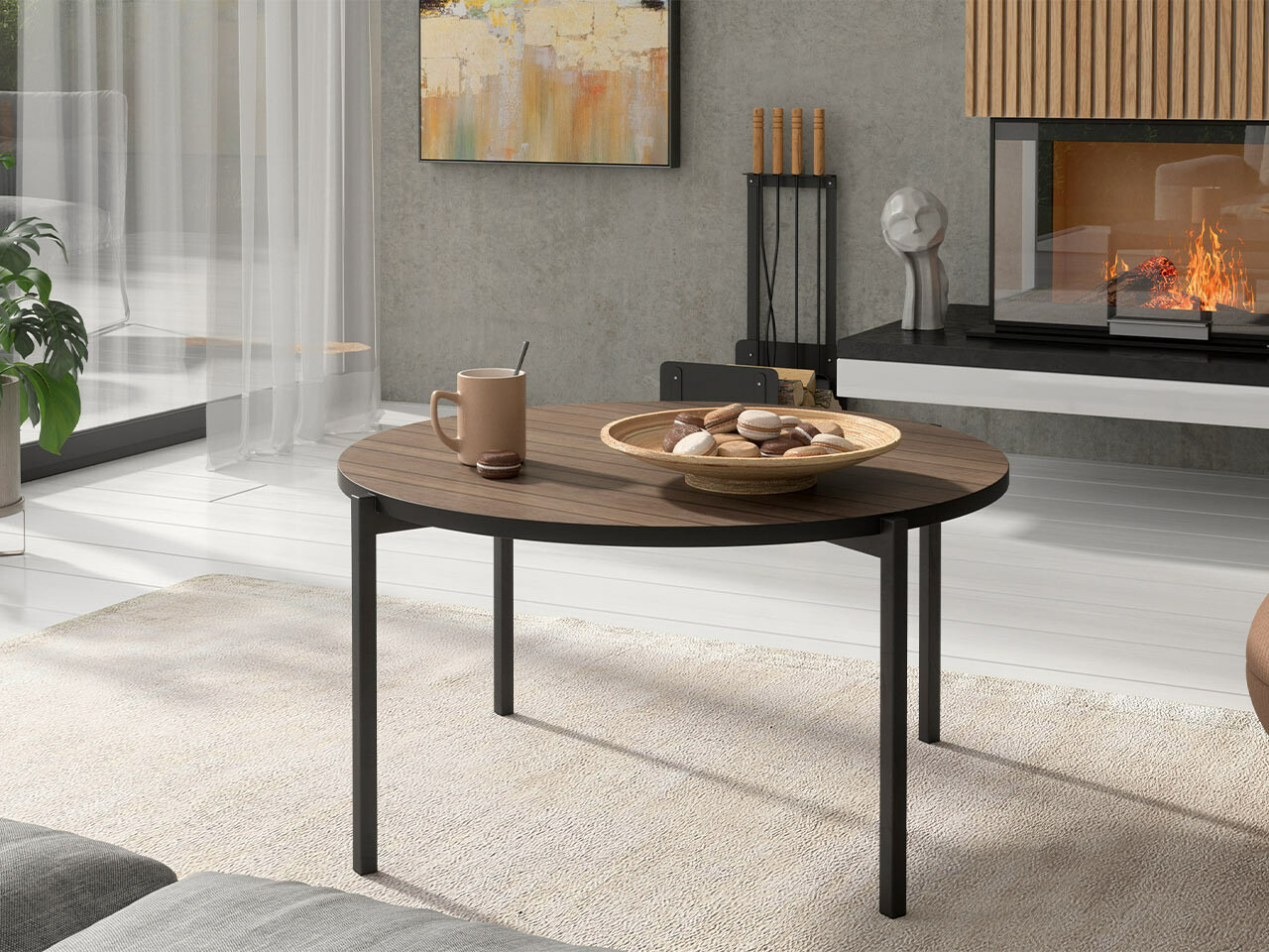 Coffee table Providence 180 (Brown + Black)