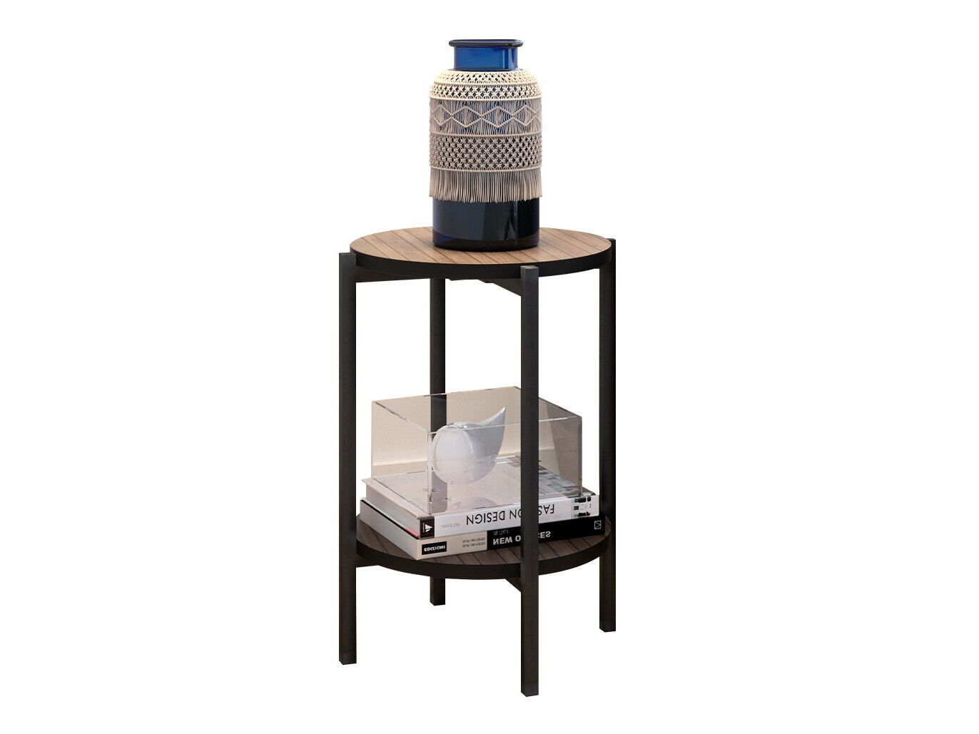 Side table Comfivo Cygnus (Brown + Black)