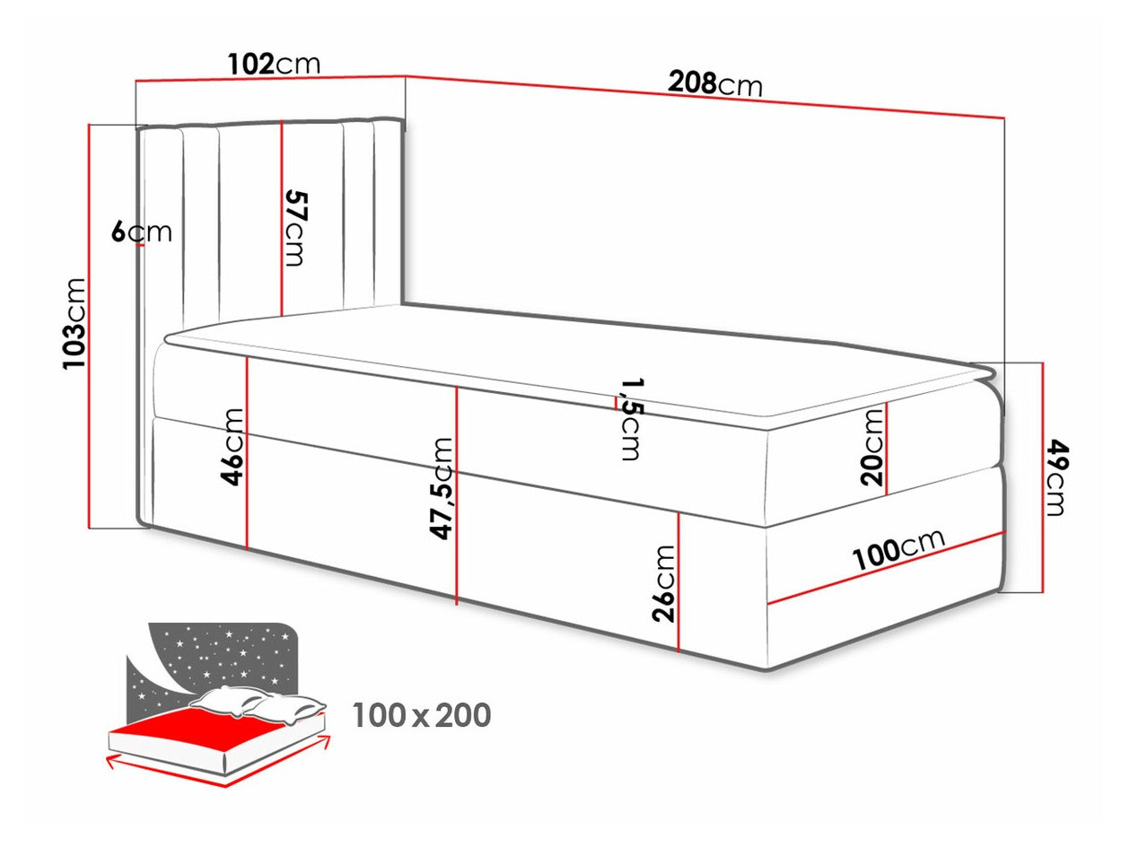 Continental bed Mel I (Soft 010)