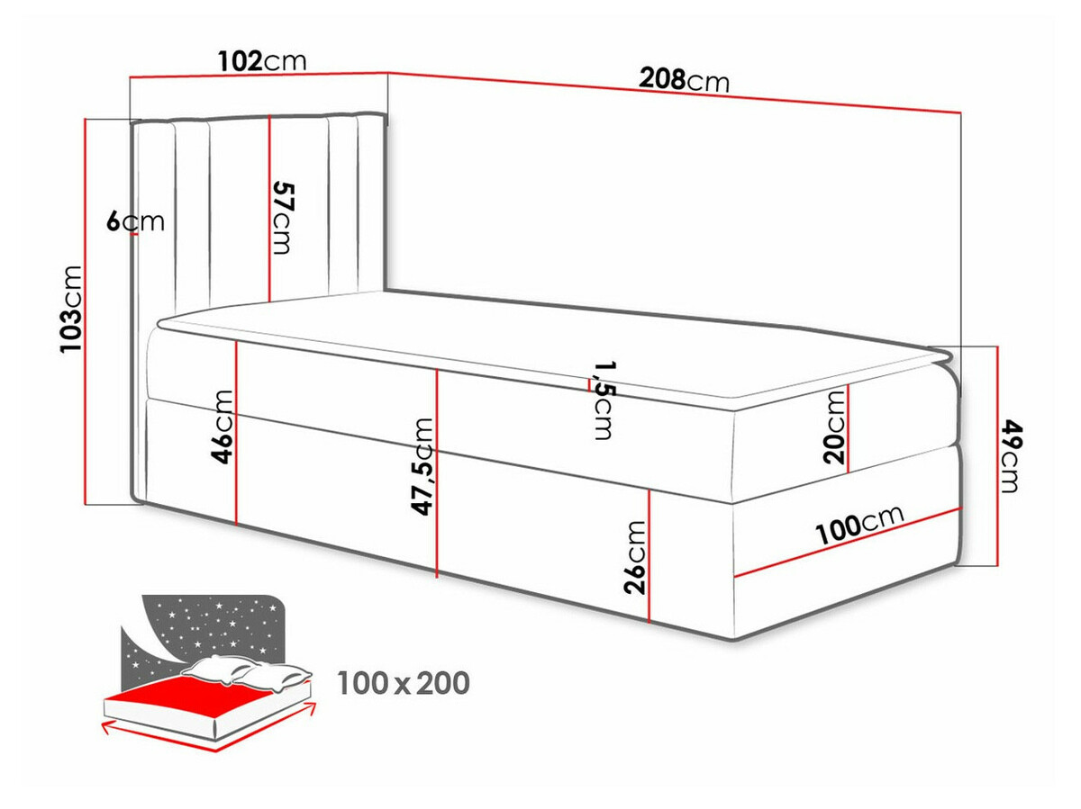 Continental bed Mel I (Soft 010)