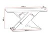 Coffee table Goodyear 116 (Glossy black + Concrete)