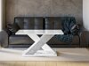 Coffee table Goodyear 116 (Glossy white + Concrete)