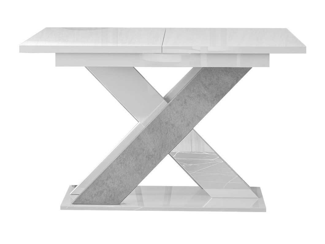 Table Goodyear 117 (Glossy white+ Concrete)