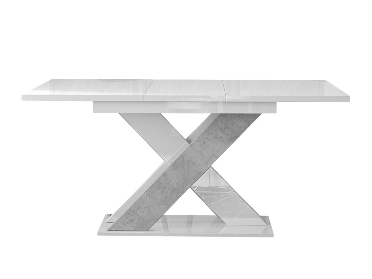 Table Goodyear 117 (Glossy white+ Concrete)