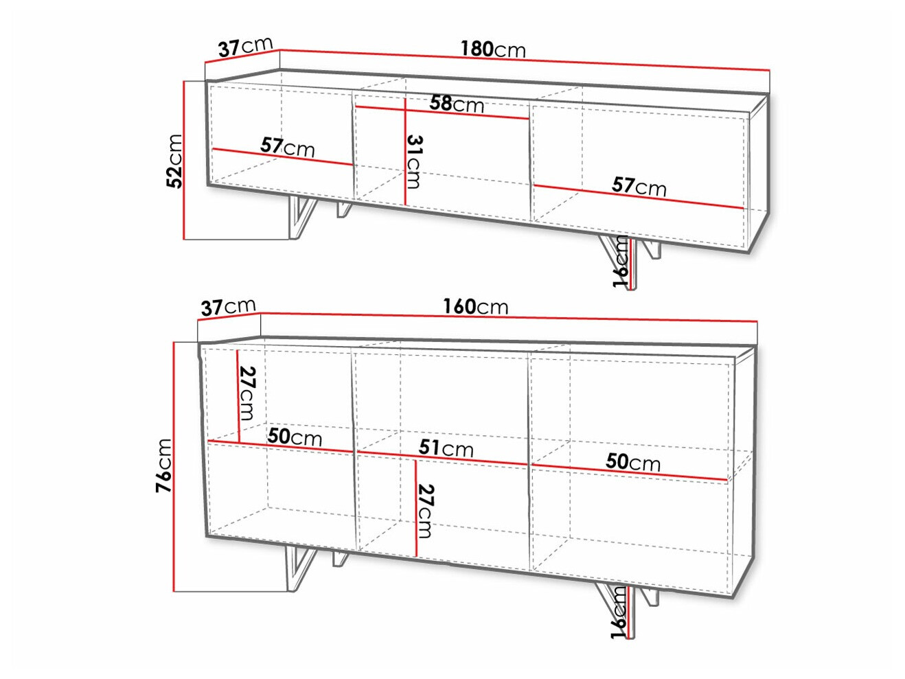 Living room set Audis (White + Glossy white)