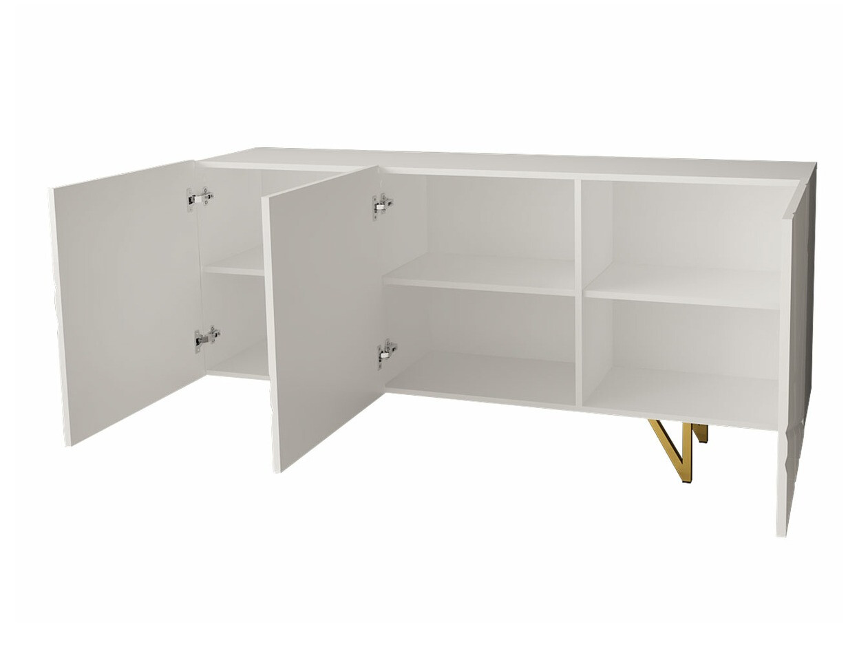 Living room set Audis (White + Glossy white)