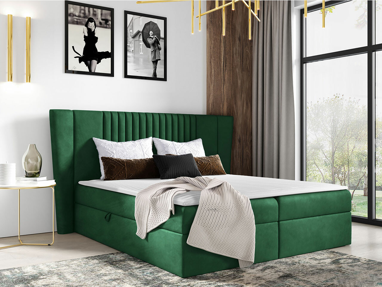 Continental bed Fenestra (Magic Velvet 2225)