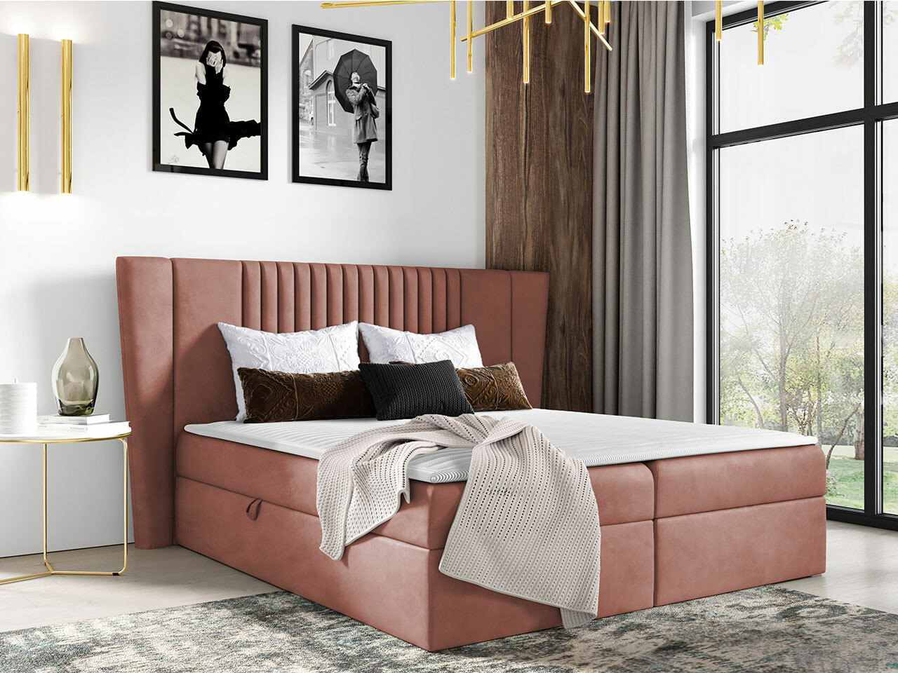 Continental bed Fenestra (Magic Velvet 2258)
