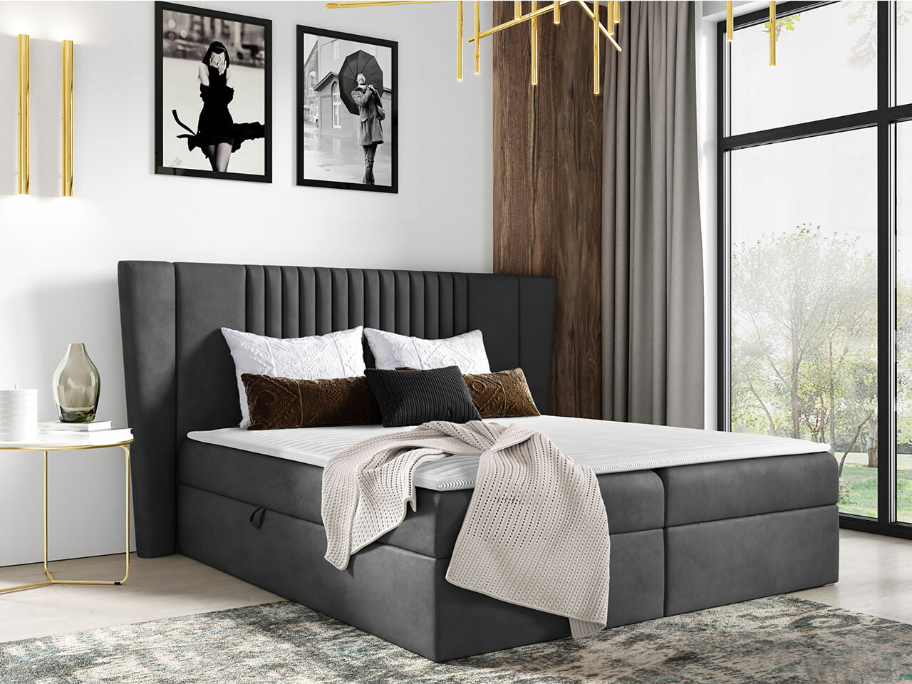 Continental bed Fenestra (Magic Velvet 2271)