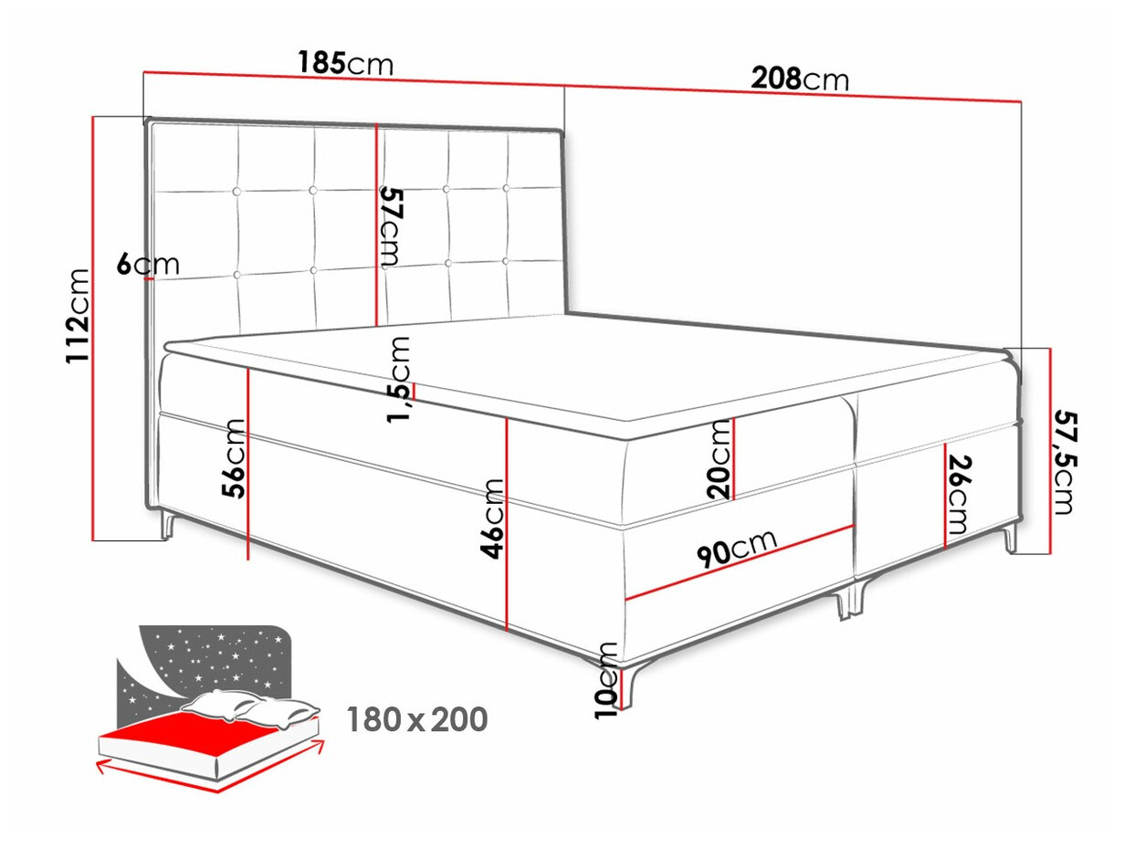 Continental bed Porta (Fresh 1)