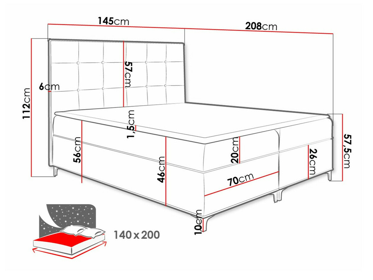 Continental bed Porta (Fresh 4)