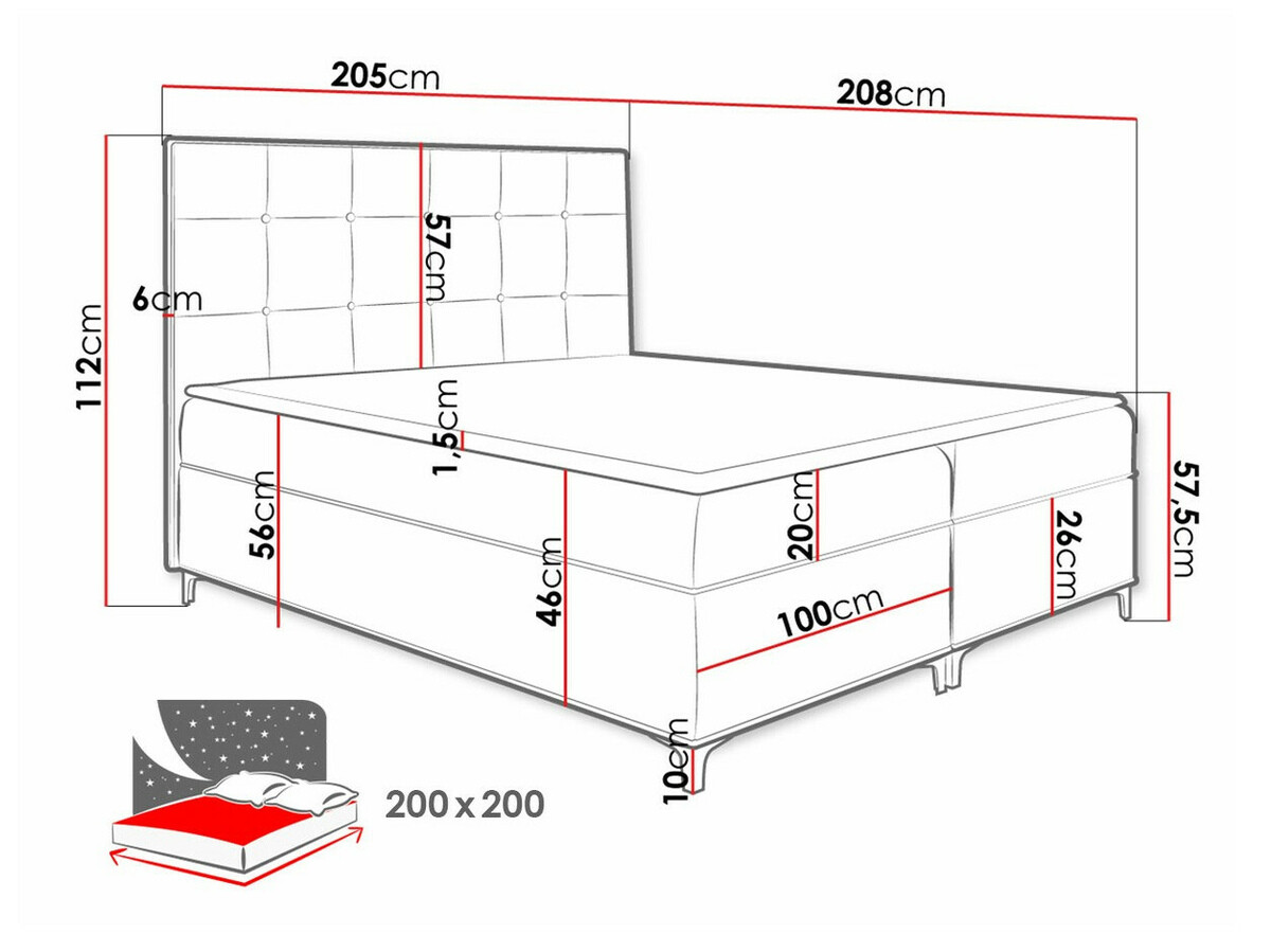 Continental bed Porta (Fresh 8)