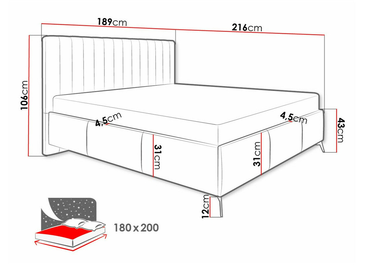 Bed ComfiDream Onana (Fresh 11)