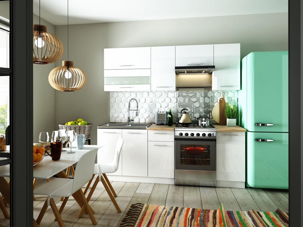 Modular kitchen set Tiffa White 117