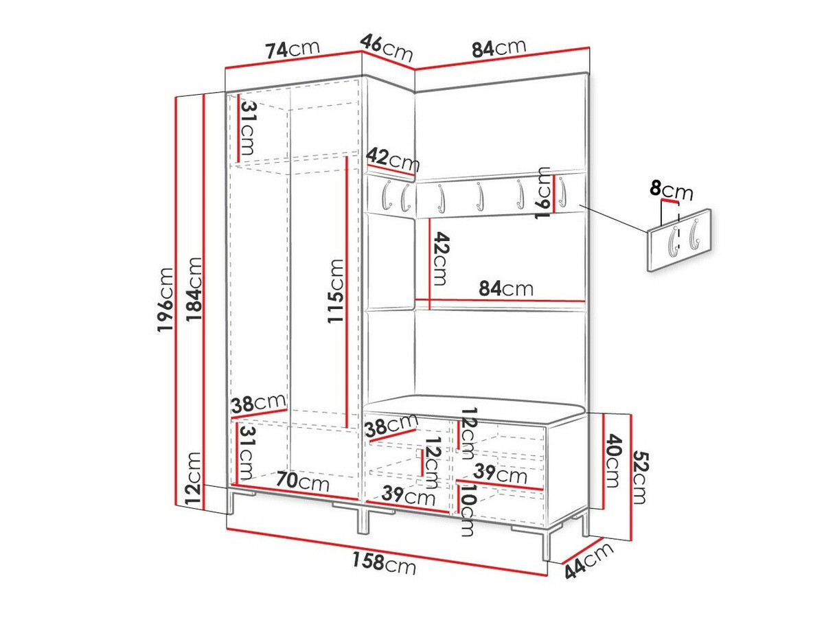 Hallway set Nomal I (Black)