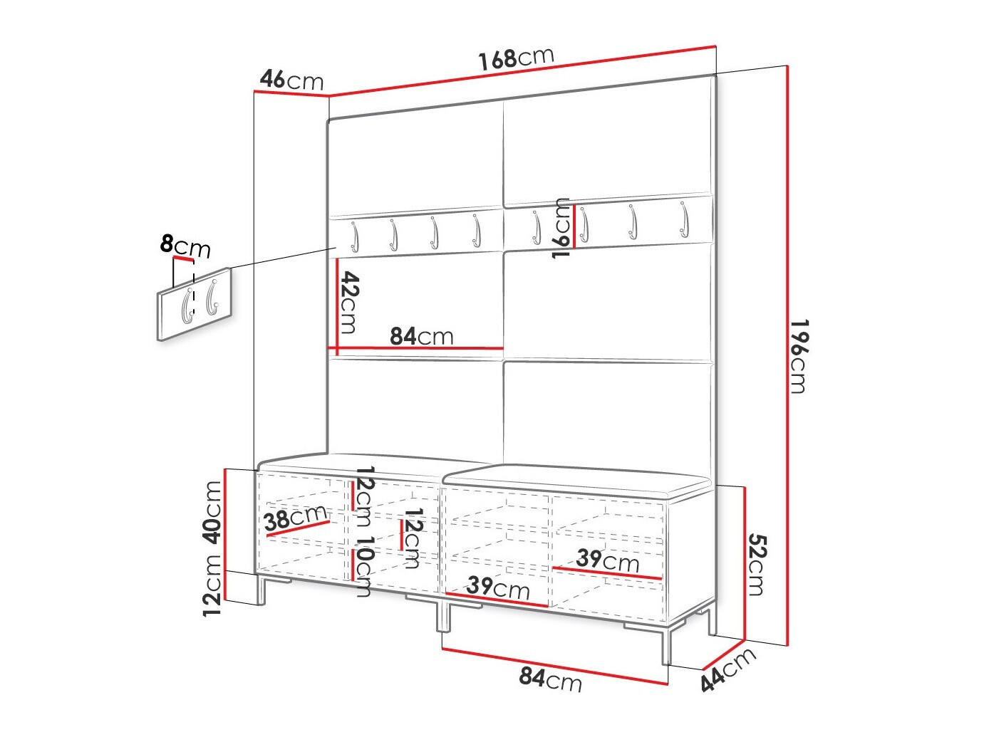 Hallway set Nomal II (Black)