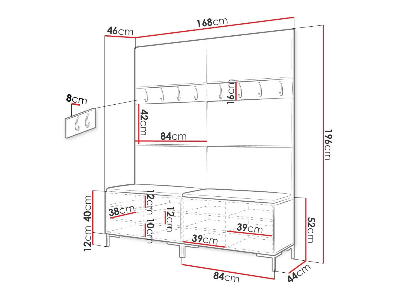 Hallway set Nomal II (Craft oak)