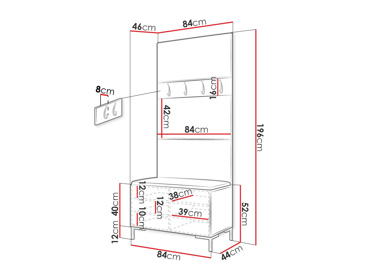 Hallway set Nomal III (Craft oak)