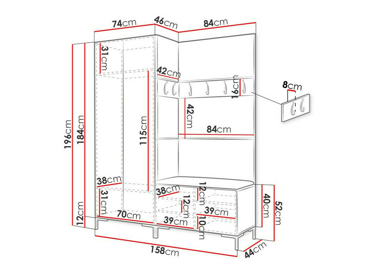Hallway set Nomal IX (White)