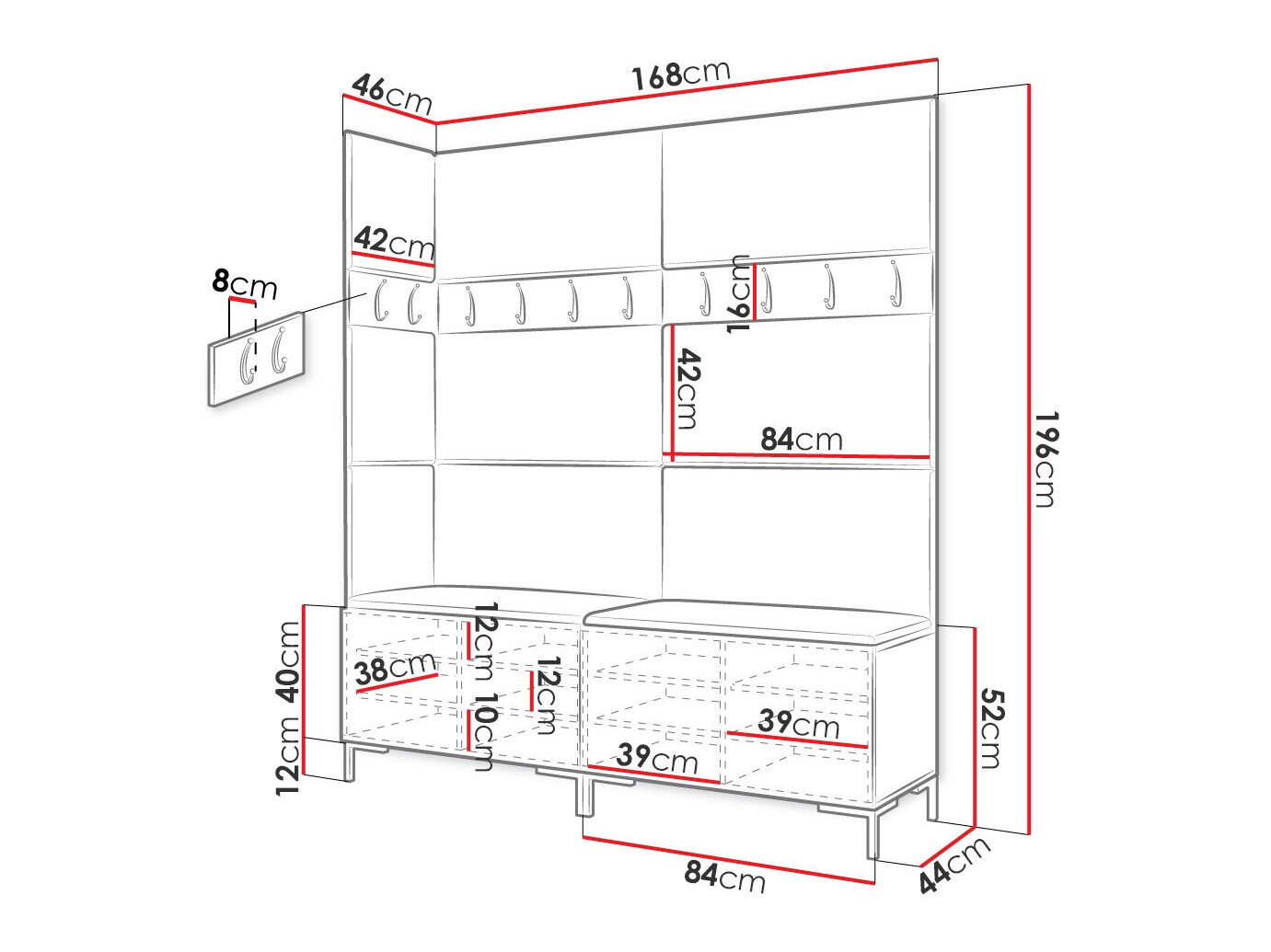 Hallway set Nomal V (Black)