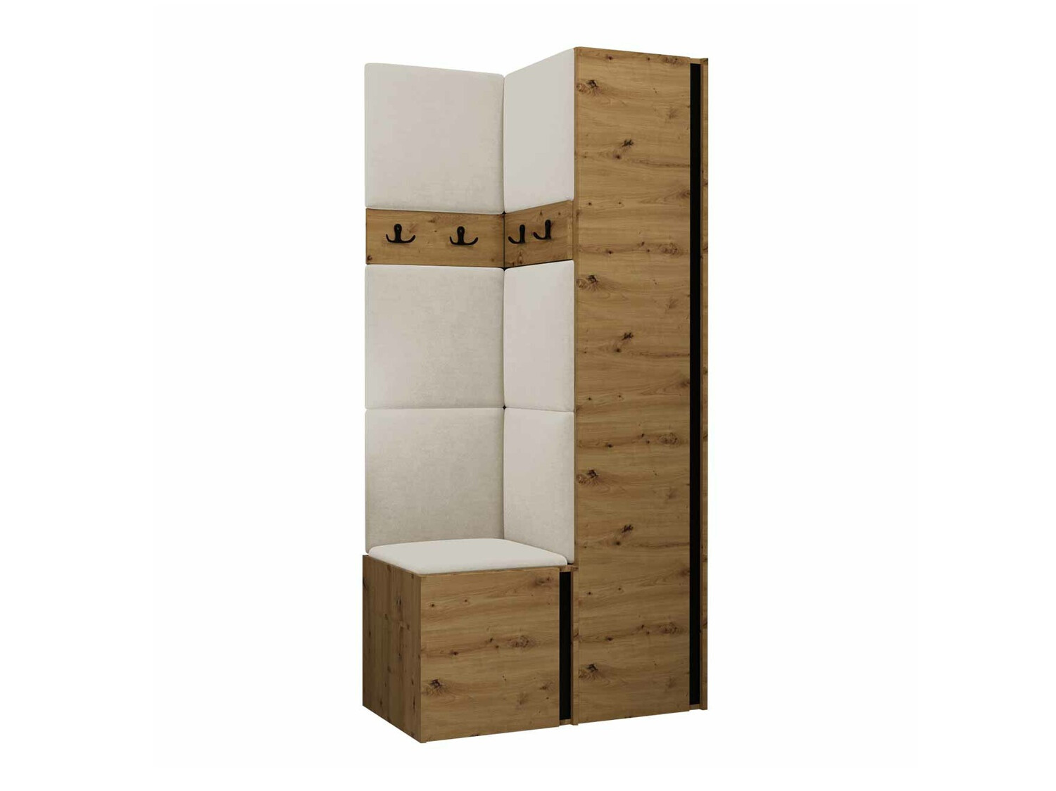 Hallway set Pinis XXIV (Artisan oak + Black)