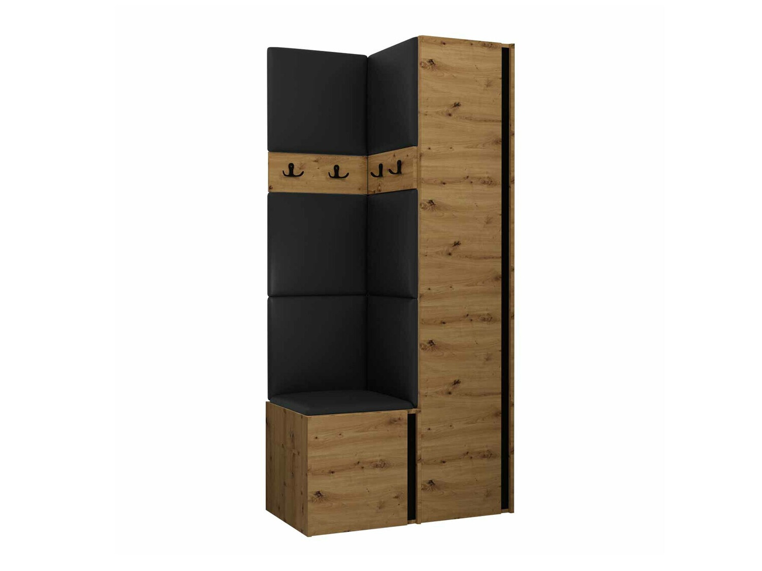 Hallway set Pinis XXIV (Artisan oak + Black)