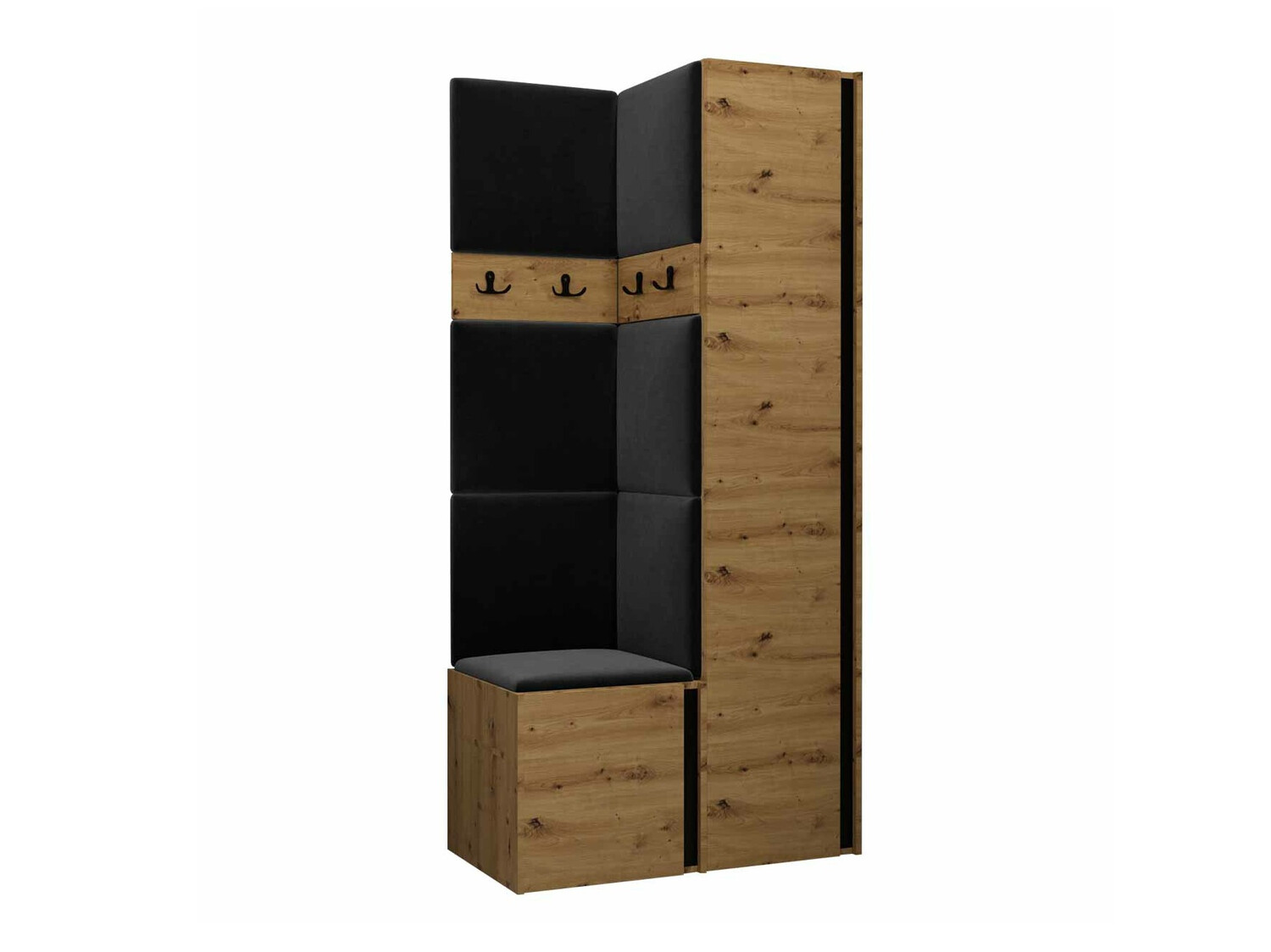 Hallway set Pinis XXIV (Artisan oak + Black)