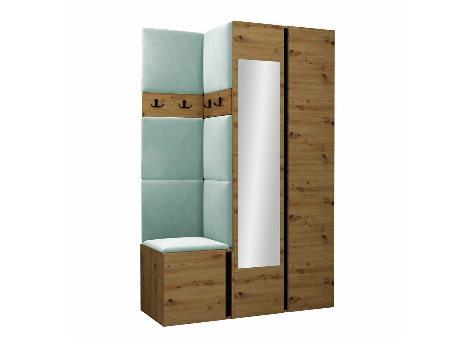 Hallway set Pinis XXVI (Artisan oak + Black)