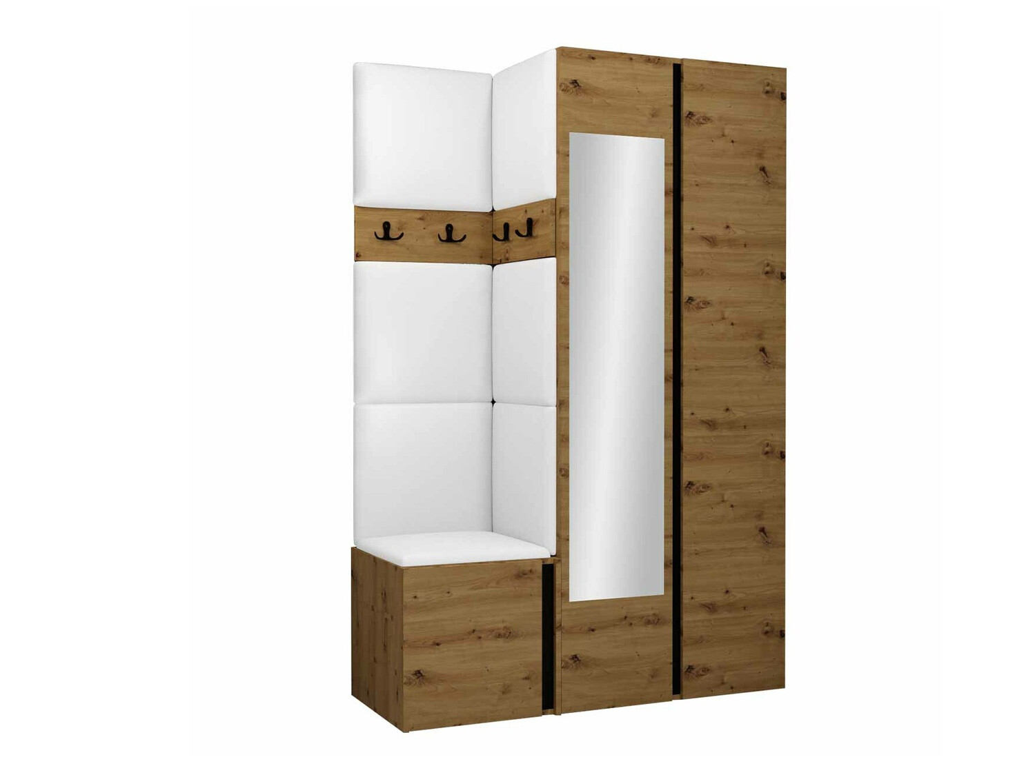 Hallway set Pinis XXVI (Artisan oak + Black)