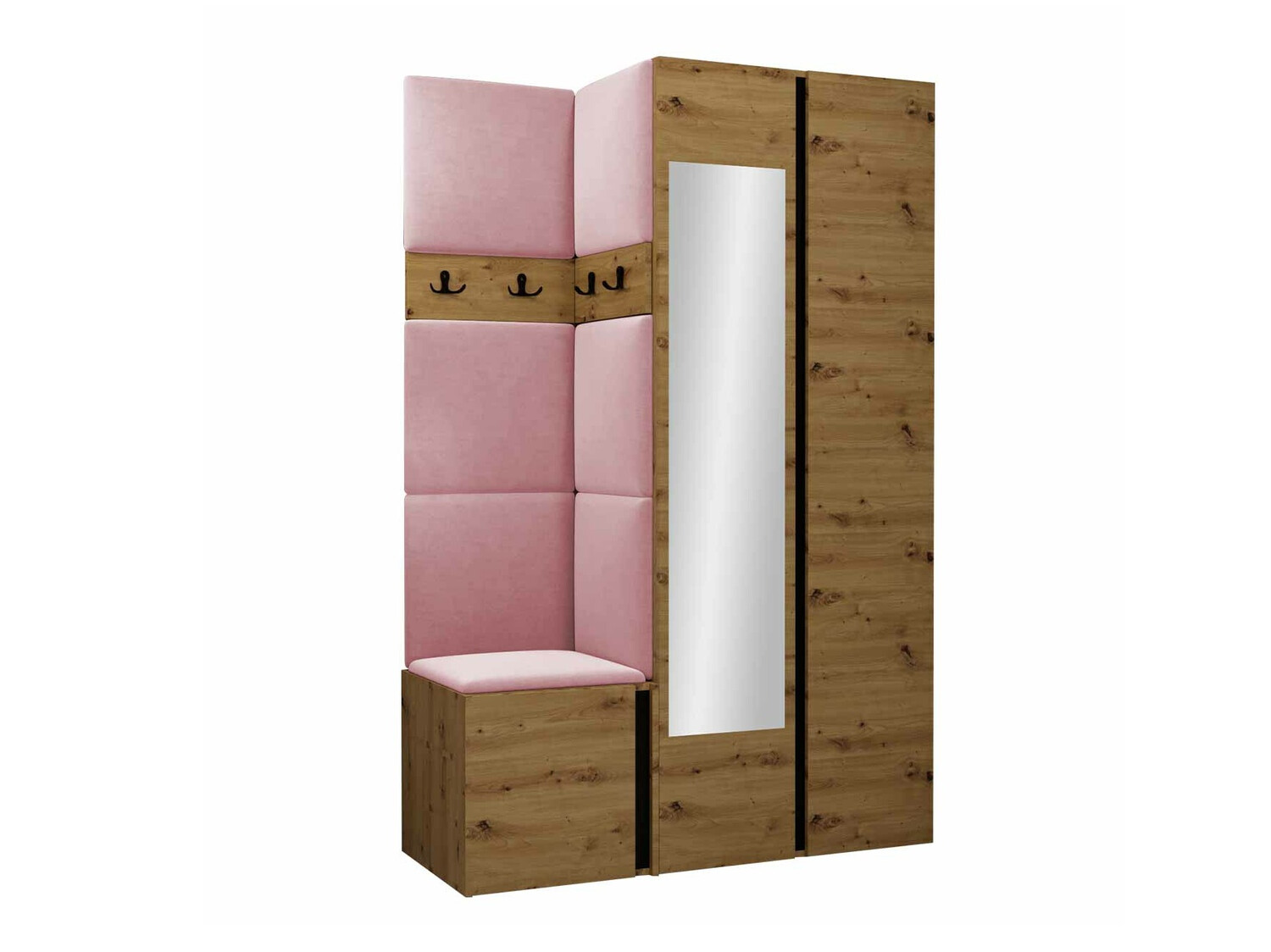 Hallway set Pinis XXVI (Artisan oak + Black)