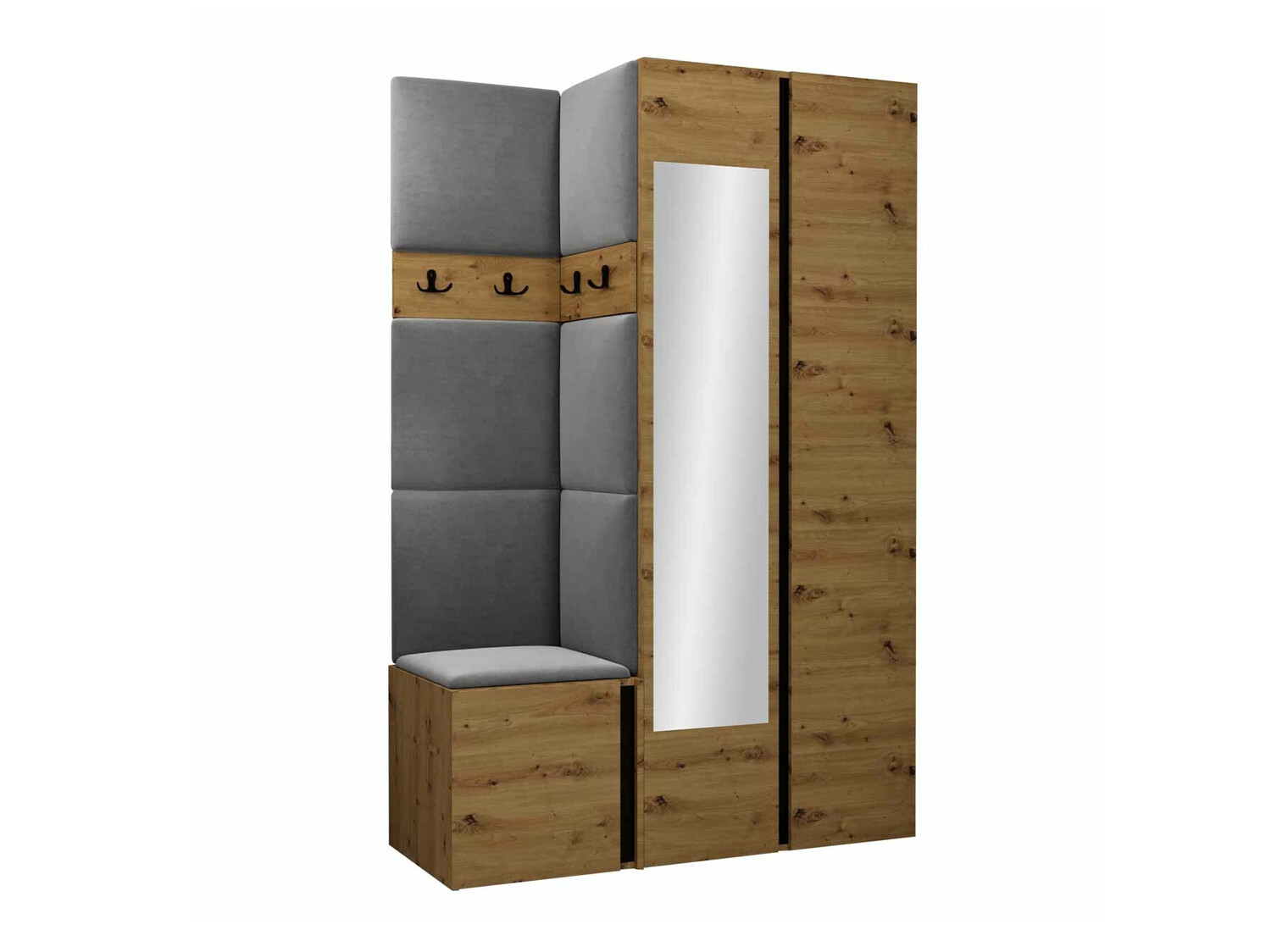 Hallway set Pinis XXVI (Artisan oak + Black)
