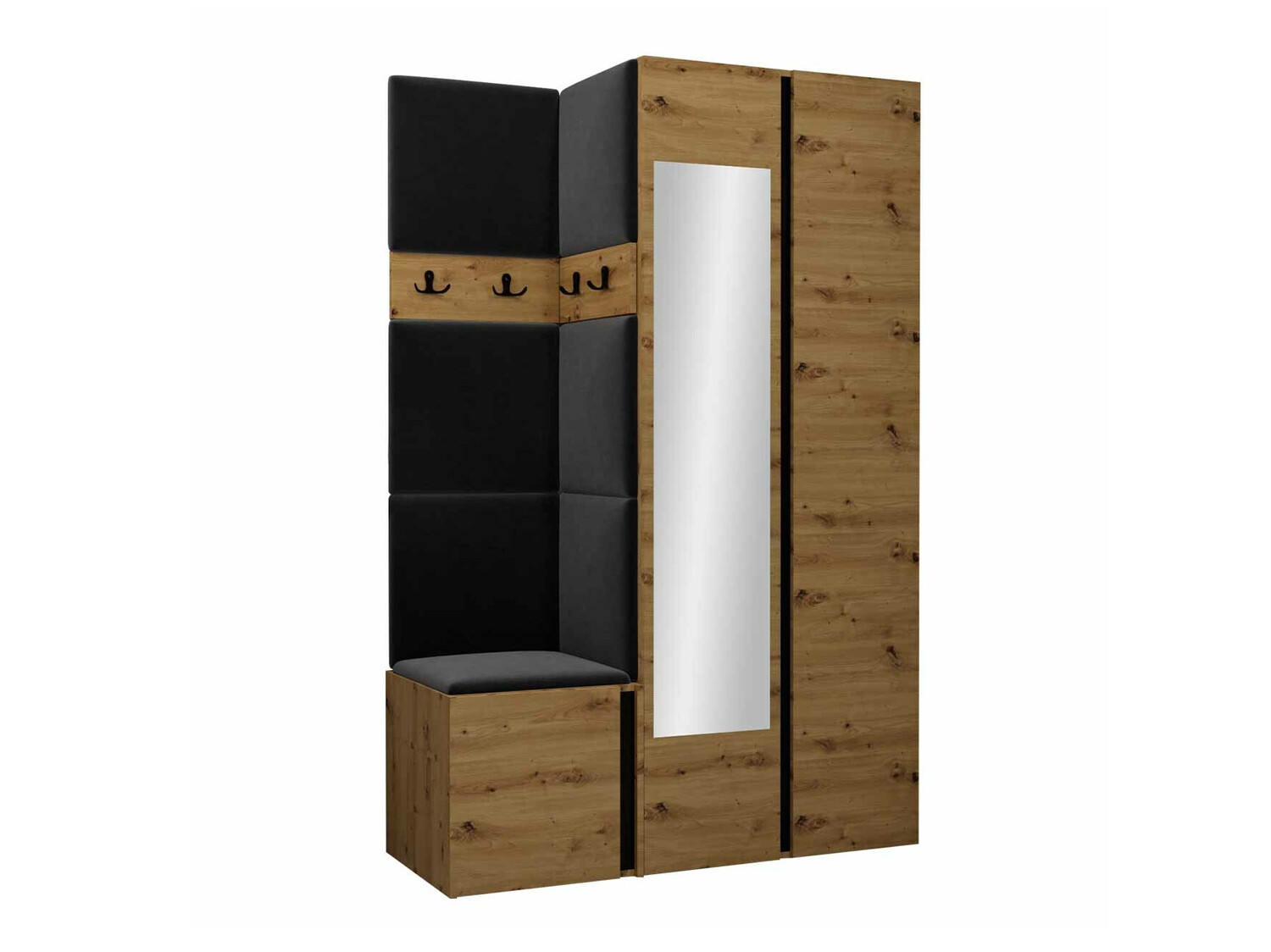 Hallway set Pinis XXVI (Artisan oak + Black)