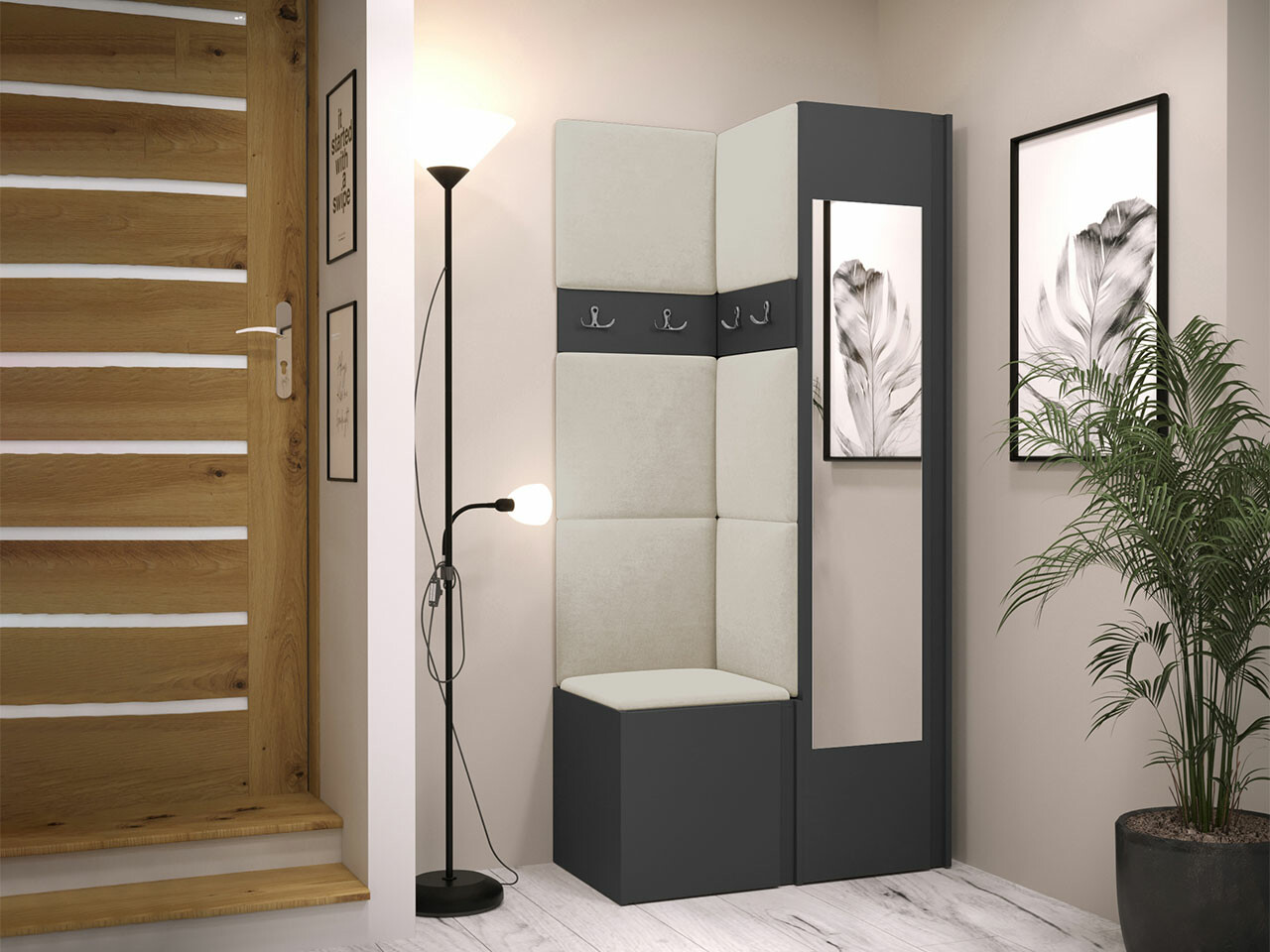 Hallway set Hartford 354 (Graphite)