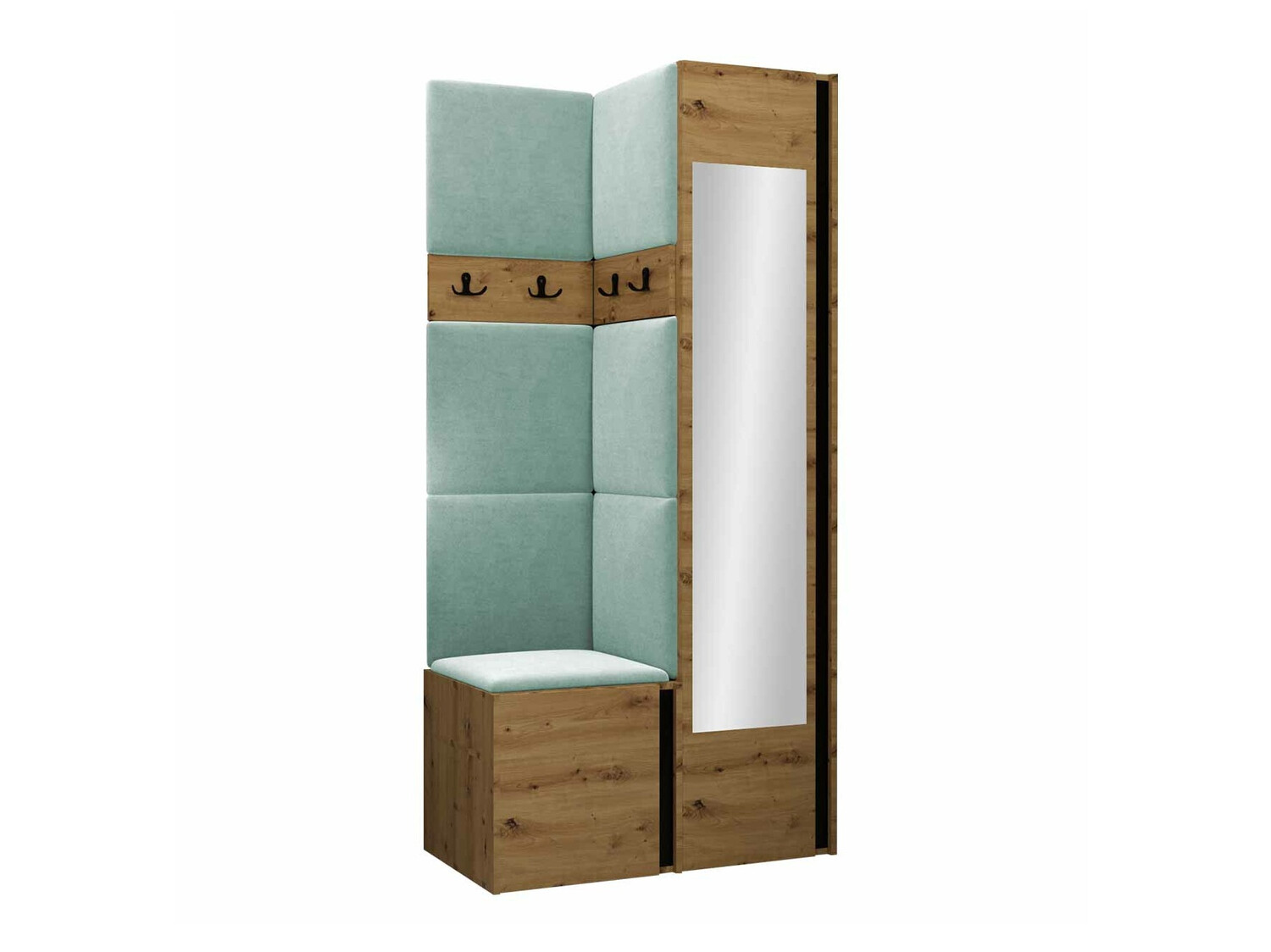 Hallway set Pinis XXV (Artisan oak + Black)