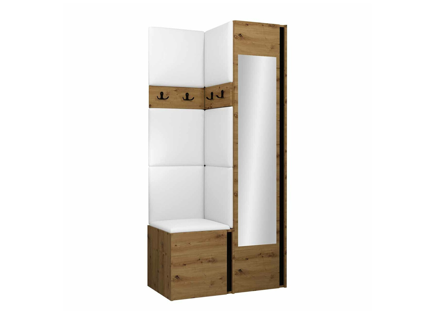 Hallway set Pinis XXV (Artisan oak + Black)