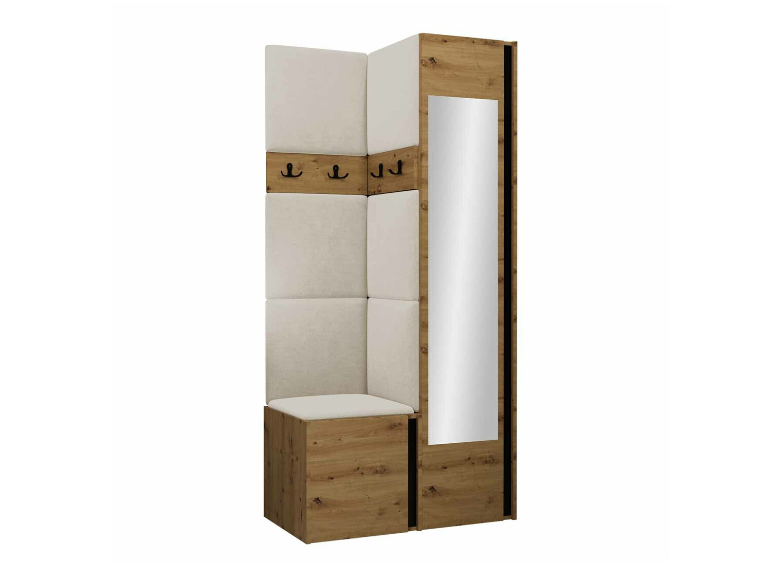 Hallway set Pinis XXV (Artisan oak + Black)