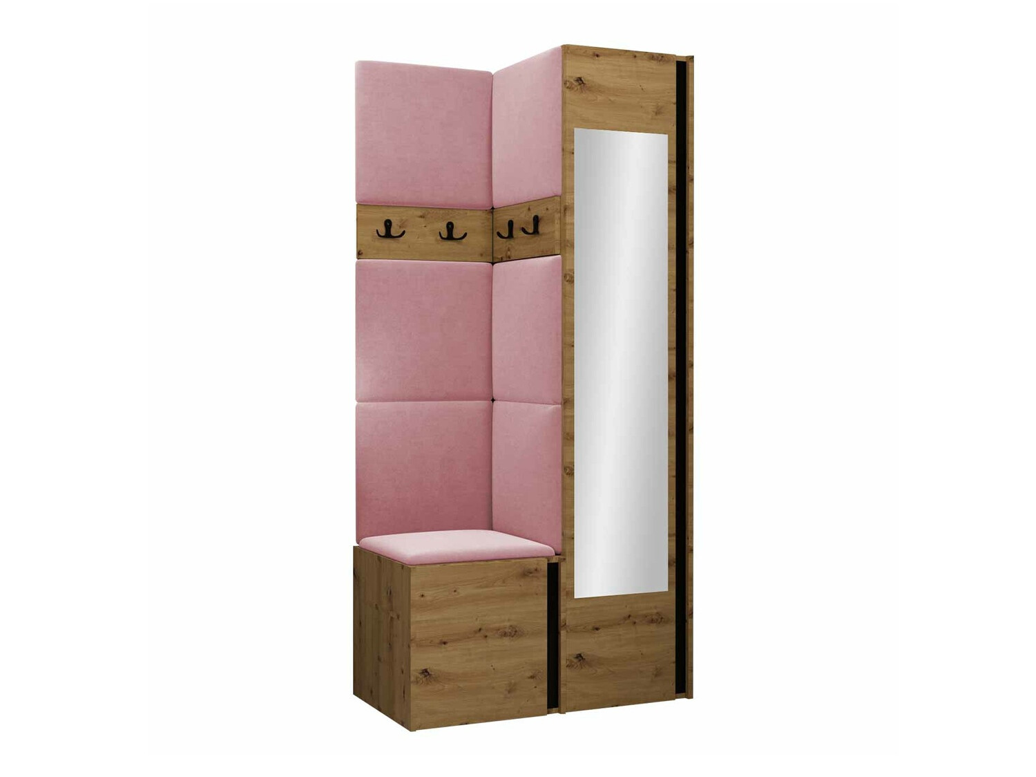 Hallway set Pinis XXV (Artisan oak + Black)
