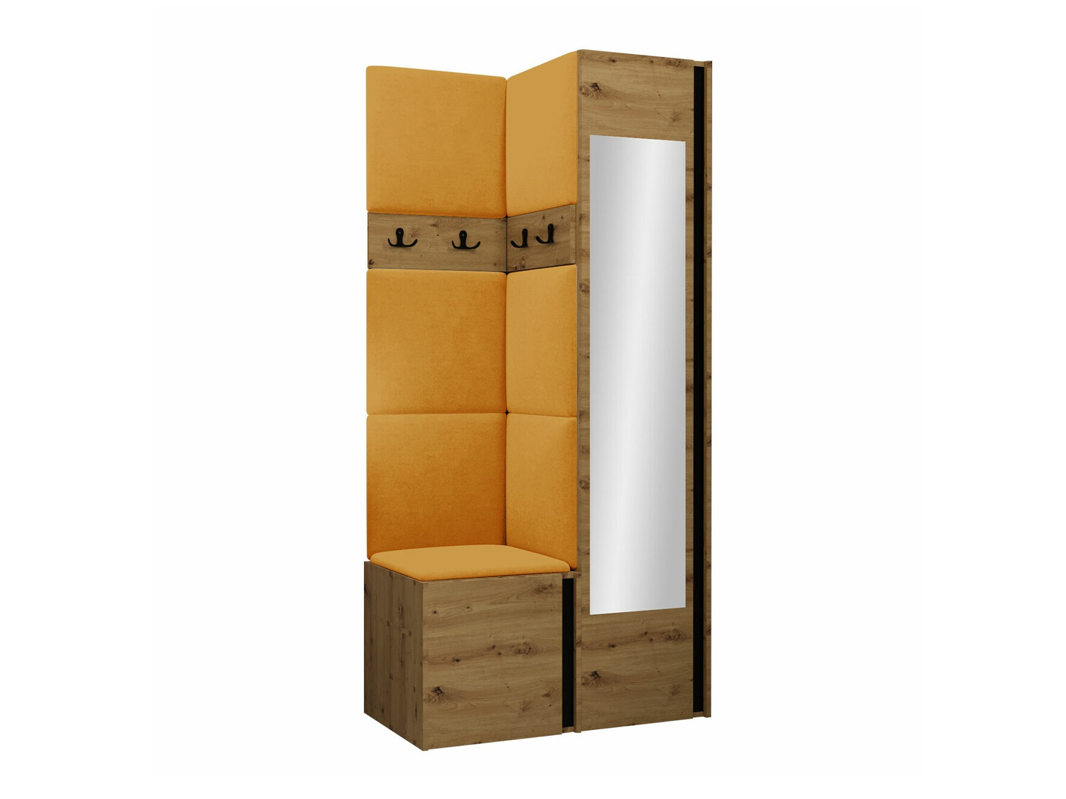 Hallway set Pinis XXV (Artisan oak + Black)